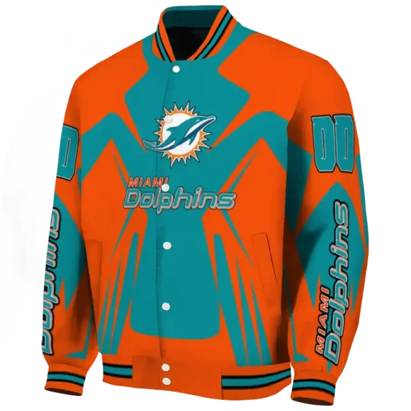 custom miami dolphins spider mark aqua red crocs varsity jacket best selling