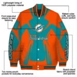 custom miami dolphins spider mark aqua red crocs varsity jacket best selling