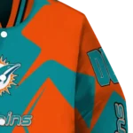 custom miami dolphins spider mark aqua red crocs varsity jacket best selling