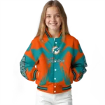 custom miami dolphins spider mark aqua red crocs varsity jacket best selling