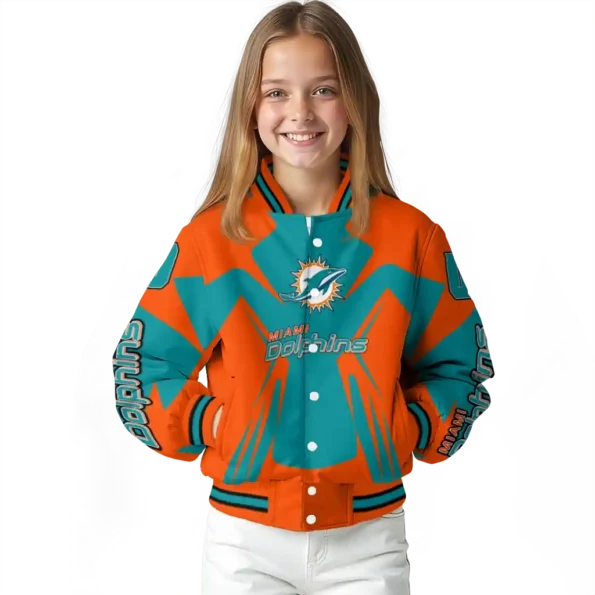 custom miami dolphins spider mark aqua red crocs varsity jacket top rated