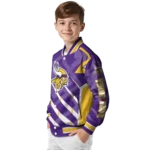 custom minnesota vikings chevron angles purple varsity jacket best selling