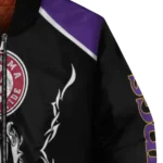 custom minnesota vikings claw blood purple black bomber jacket best selling