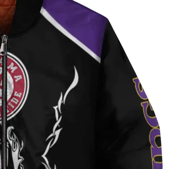 custom minnesota vikings claw blood purple black bomber jacket premium grade