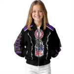custom minnesota vikings claw blood purple black bomber jacket best selling