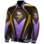 custom minnesota vikings mesh chest gold crocs black varsity jacket best selling