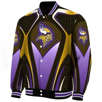 custom minnesota vikings mesh chest gold crocs black varsity jacket best selling