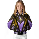 custom minnesota vikings mesh chest gold crocs black varsity jacket best selling