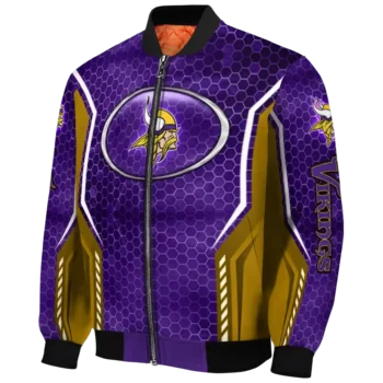 custom minnesota vikings power plate purple bomber jacket best selling