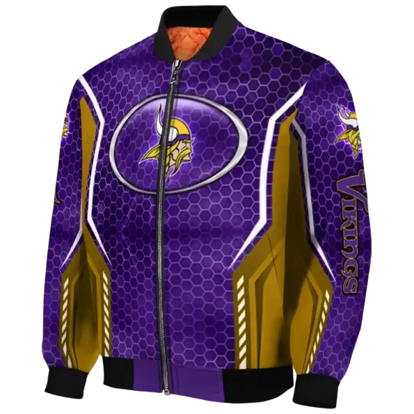 custom minnesota vikings power plate purple bomber jacket best selling