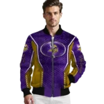 custom minnesota vikings power plate purple bomber jacket best selling