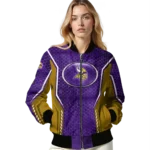 custom minnesota vikings power plate purple bomber jacket best selling