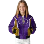 custom minnesota vikings power plate purple bomber jacket best selling
