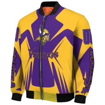 custom minnesota vikings spider mark purple gold crocs bomber jacket best selling