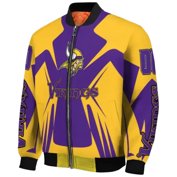 custom minnesota vikings spider mark purple gold crocs bomber jacket best selling