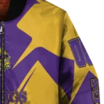 custom minnesota vikings spider mark purple gold crocs bomber jacket best selling