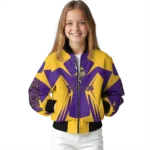 custom minnesota vikings spider mark purple gold crocs bomber jacket best selling