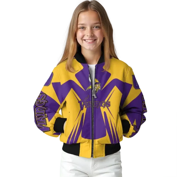 custom minnesota vikings spider mark purple gold crocs bomber jacket top rated
