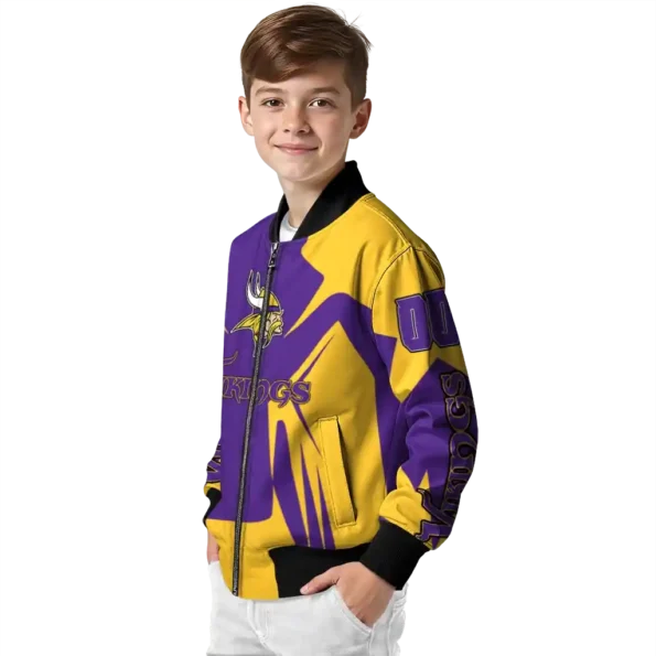 custom minnesota vikings spider mark purple gold crocs bomber jacket trendy
