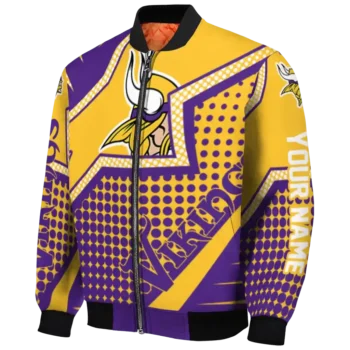 custom minnesota vikings star burst purple bomber jacket best selling