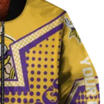 custom minnesota vikings star burst purple bomber jacket best selling