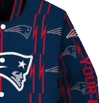 custom new england patriots bolt stripe blue varsity jacket best selling