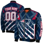 custom new england patriots chevron angles blue bomber jacket best selling
