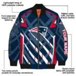 custom new england patriots chevron angles blue bomber jacket best selling