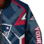 custom new england patriots chevron angles blue bomber jacket best selling