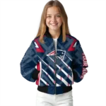 custom new england patriots chevron angles blue bomber jacket best selling