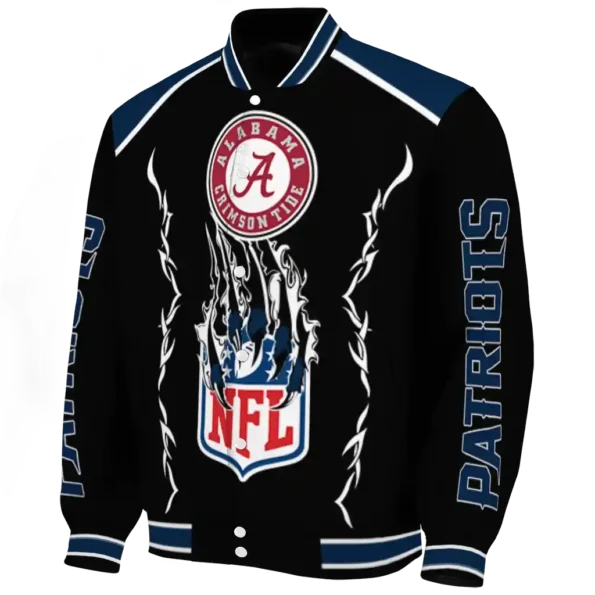 custom new england patriots claw blood blue black varsity jacket best selling