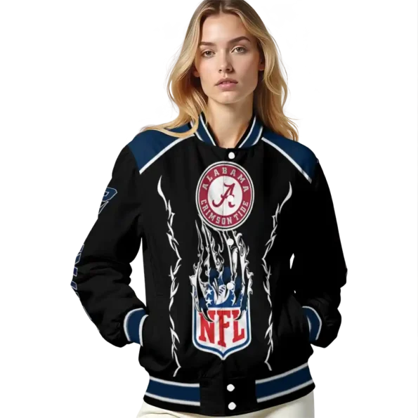 custom new england patriots claw blood blue black varsity jacket latest model