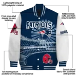 custom new england patriots ferris arena blue white varsity jacket best selling