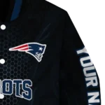 custom new england patriots hexagon mesh blue black varsity jacket best selling