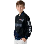 custom new england patriots hexagon mesh blue black varsity jacket best selling