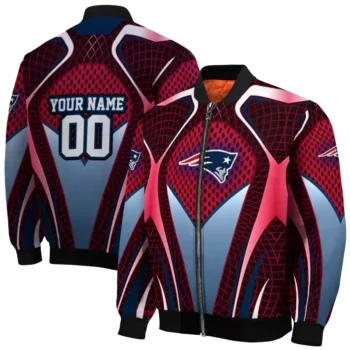 custom new england patriots mesh chest red crocs black bomber jacket fashion forward