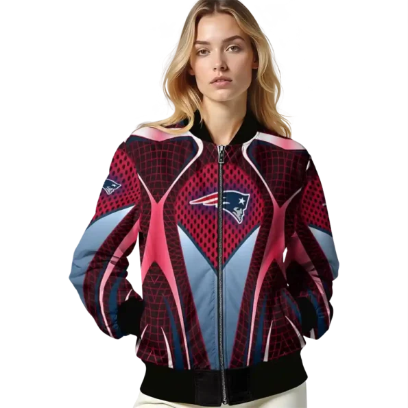 custom new england patriots mesh chest red crocs black bomber jacket latest model