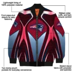custom new england patriots mesh chest red crocs black bomber jacket best selling