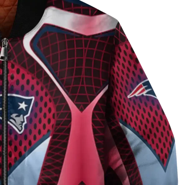 custom new england patriots mesh chest red crocs black bomber jacket premium grade