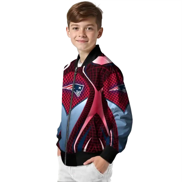 custom new england patriots mesh chest red crocs black bomber jacket trendy