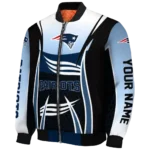 custom new england patriots mesh effect blue black bomber jacket best selling