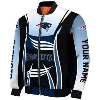 custom new england patriots mesh effect blue black bomber jacket best selling