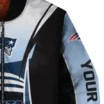 custom new england patriots mesh effect blue black bomber jacket best selling