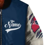 custom new england patriots razorback outline blue nude bomber jacket best selling
