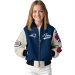 custom new england patriots razorback outline blue nude bomber jacket best selling