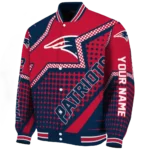custom new england patriots star burst blue varsity jacket best selling