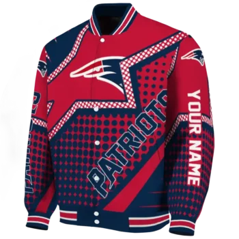custom new england patriots star burst blue varsity jacket best selling