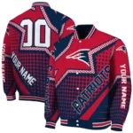 custom new england patriots star burst blue varsity jacket best selling