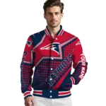 custom new england patriots star burst blue varsity jacket best selling