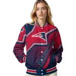 custom new england patriots star burst blue varsity jacket best selling